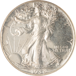 1938 Liberty Walking Silver Half Dollar Main Image