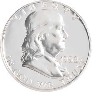 1958 Franklin Silver Half Dollar Main Image