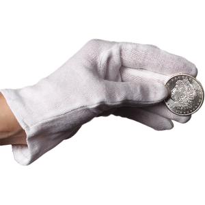 White Cotton-Knit Gloves, 1 Pair Main Image