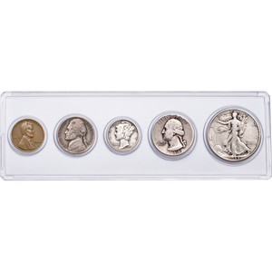 1944 5-Coin Silver Year Set Main Image