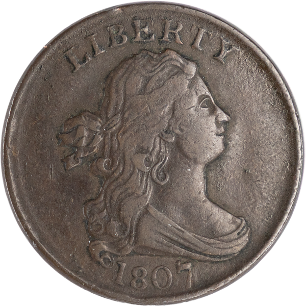 1807 Draped Bust Half Cent          VFXF