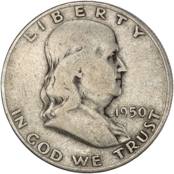 1950-D Franklin Half Dollar VG