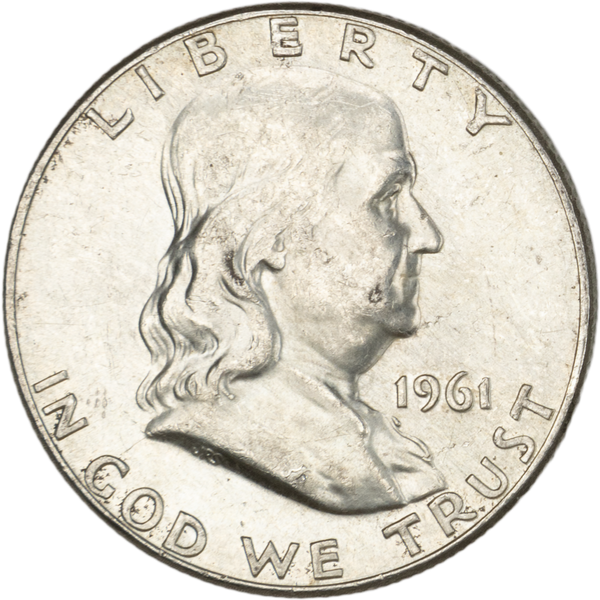 1961 Franklin Half Dollar AU50
