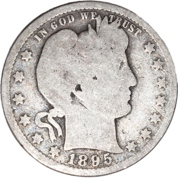 1895 Barber Silver Quarter
