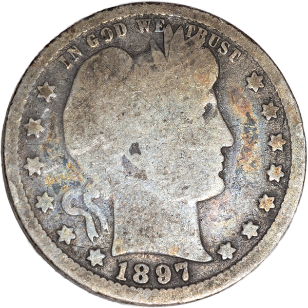 1897 Barber Silver Quarter