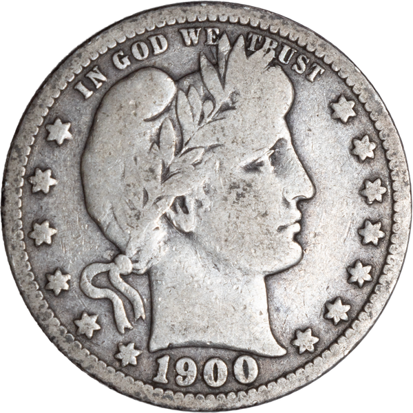 1900 Barber Silver Quarter CIRC