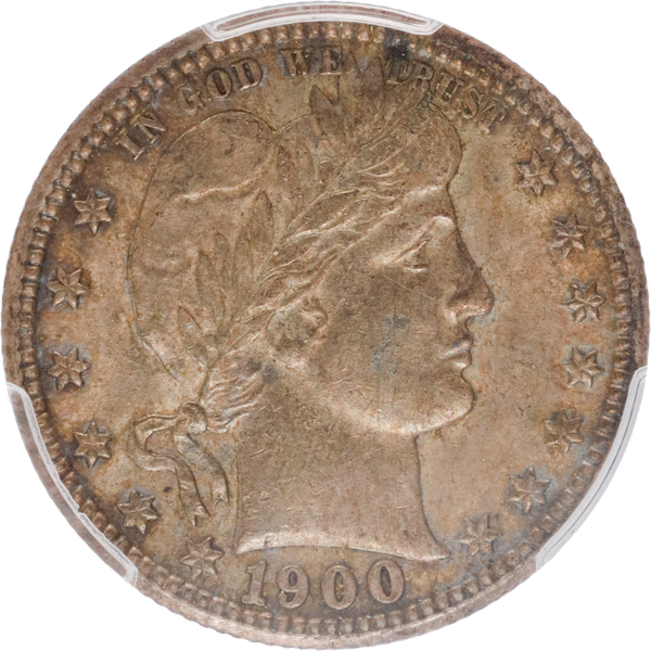 1900-S Barber Silver Quarter PCGS AU58