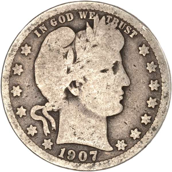 Quarter Dollar - Barber - 1907 G