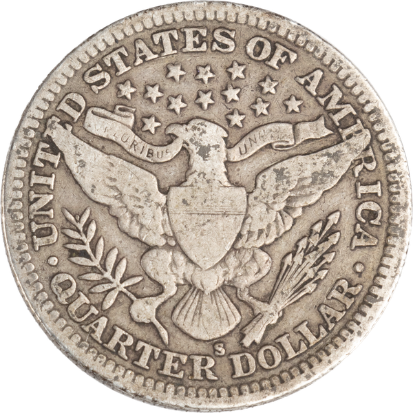 1907-S Barber Silver Quarter | Littleton Coin Company