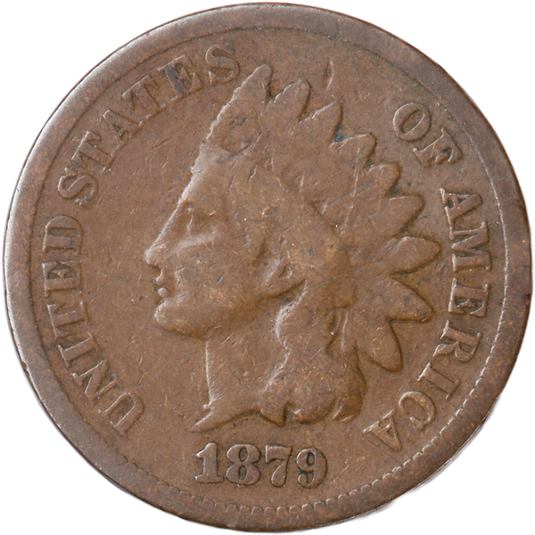 1879 Indian Head Cent, Variety 3, Bronze