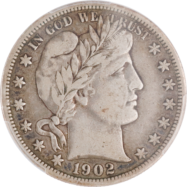 1902 Barber Silver Half Dollar PCGS VF25