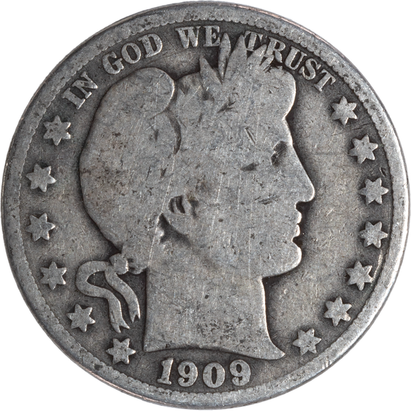 1909-O Barber Half Dollar CIRC