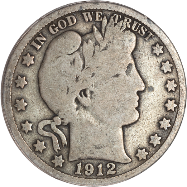 1912-S Barber Half Dollar CIRC