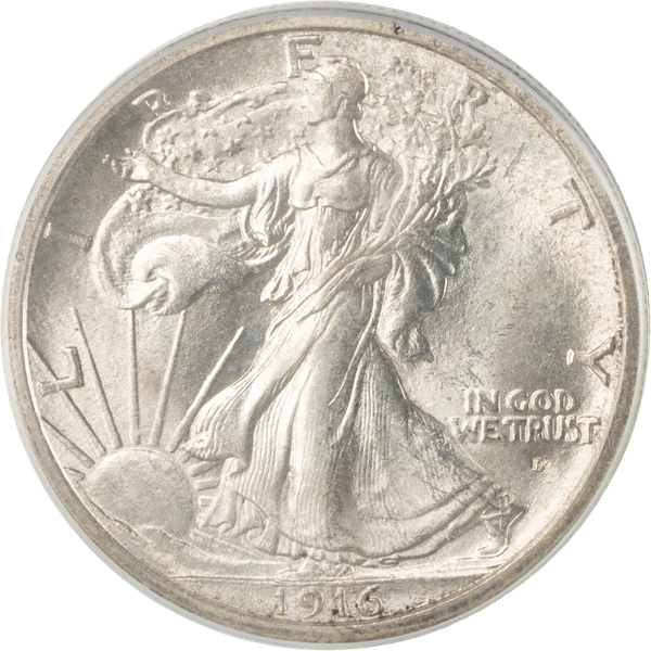 1916-D Liberty Walking Half Dollar
