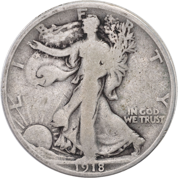 1918 Liberty Walking Half Dollar VG#2