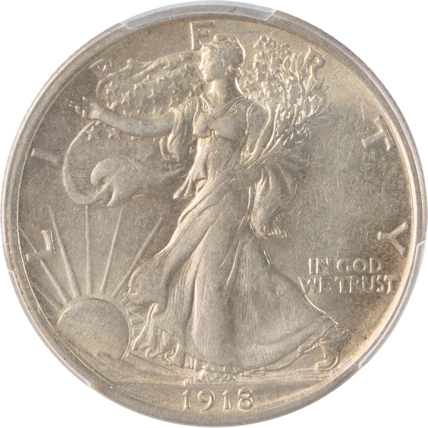 1918-D Liberty Walking Silver Half Dollar