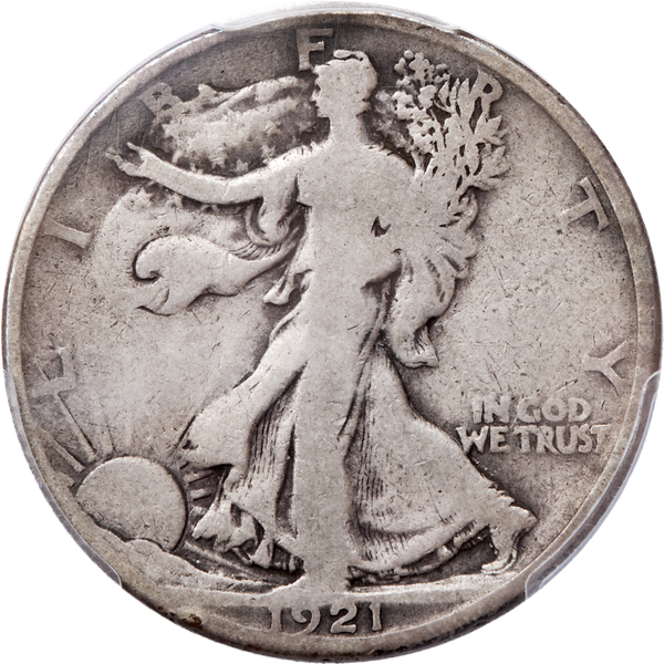 1921-D Liberty Walking Silver Half Dollar