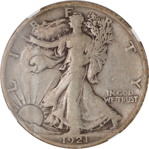 1921-S Lib Walking Silver 50C NGC FV#2