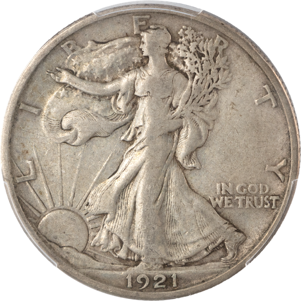 1921-S Lib Walking Silver 50C PCGS  VF30