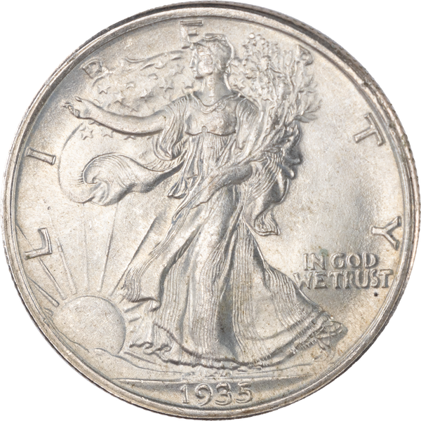 1935 Liberty Walking Silver Half Dollar
