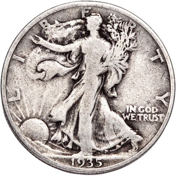 1935 Liberty Walking Half Dollar, Circulated