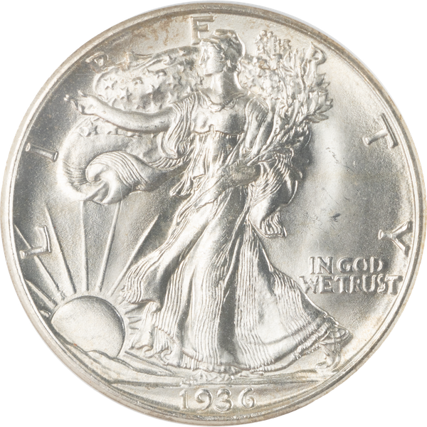 1936-D Liberty Walking Silver Half Dollar