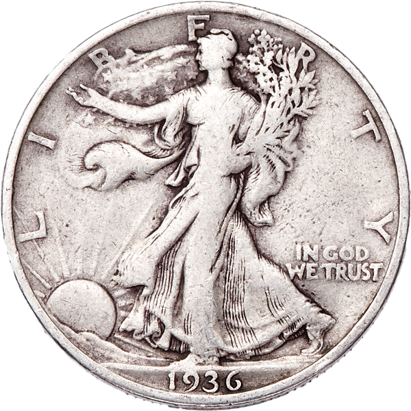 1936-S Liberty Walking Half Dollar CIRC