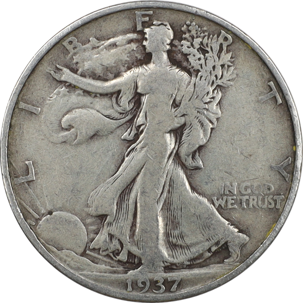 1937-S Liberty Walking Half Dollar VG