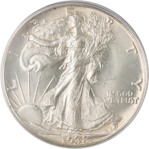 1938-D Liberty Walking Silver Half Dollar