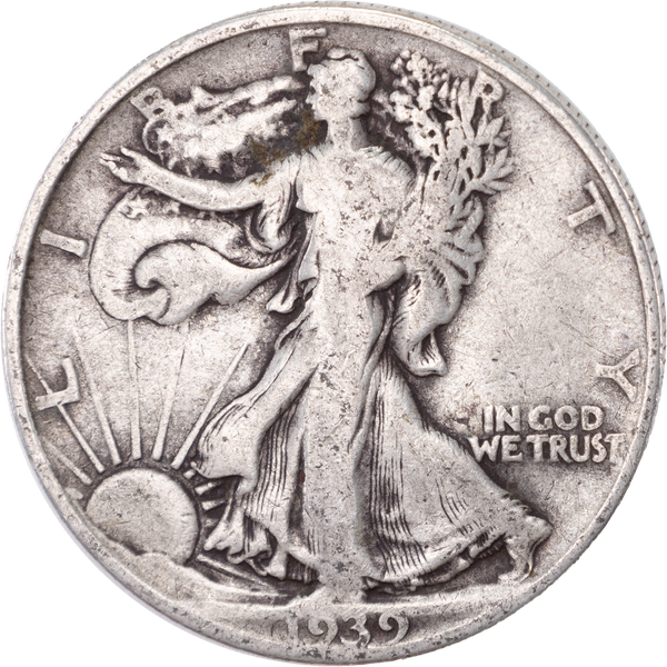 1939 Liberty Walking Half Dollar