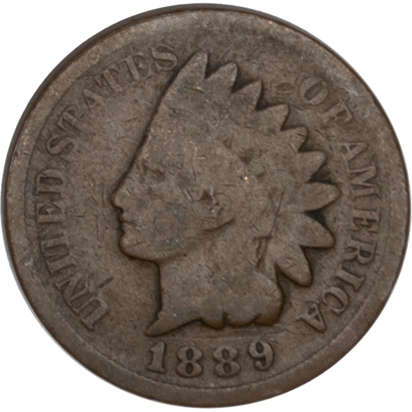 1889 Indian Head Cent, Variety 3, Bronze CIRC