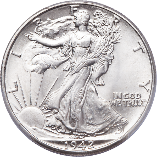1942 Liberty Walking Silver Half Dollar