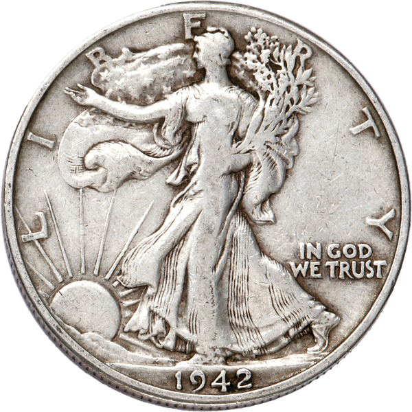1942-D Liberty Walking Half Dollar CIRC