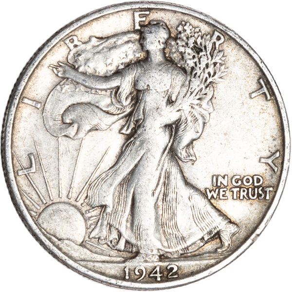 1942-S Liberty Walking Half Dollar VF
