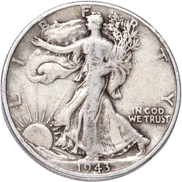 1943 Liberty Walking Half Dollar CIRC