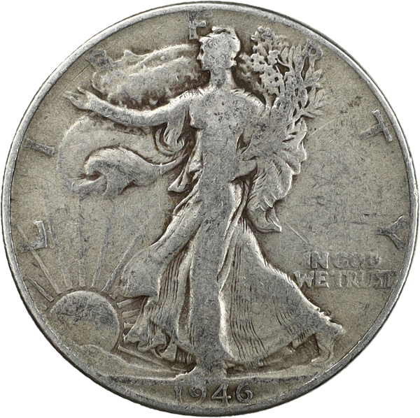 1946 Liberty Walking Silver Half Dollar