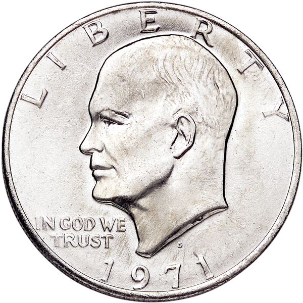 1971-D Eisenhower Dollar, Copper-Nickel Clad MS60