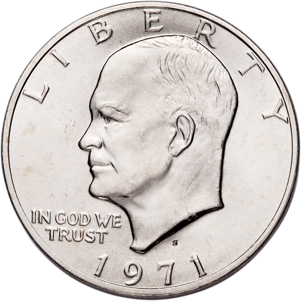 1971-S Eisenhower Dollar, Silver Clad MS60