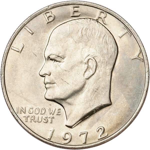 1972 Eisenhower Dollar, Copper-Nickel Clad MS60