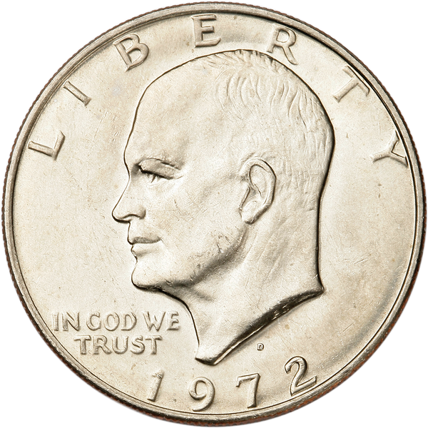 1972-D Eisenhower Dollar, Copper-Nickel Clad MS60