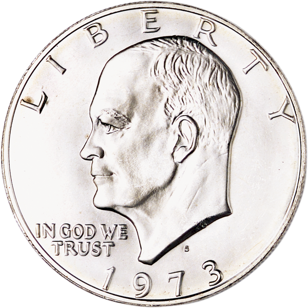 1973-S Eisenhower Dollar, Silver Clad MS60