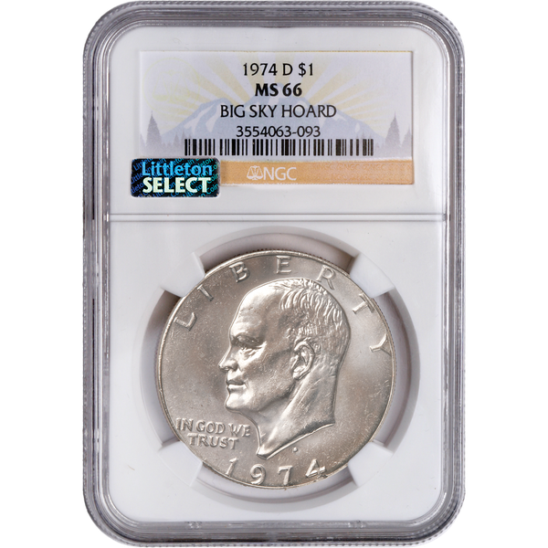 1974-D Eisenhower Dollar, Copper-Nickel Clad MS60 | Littleton Coin