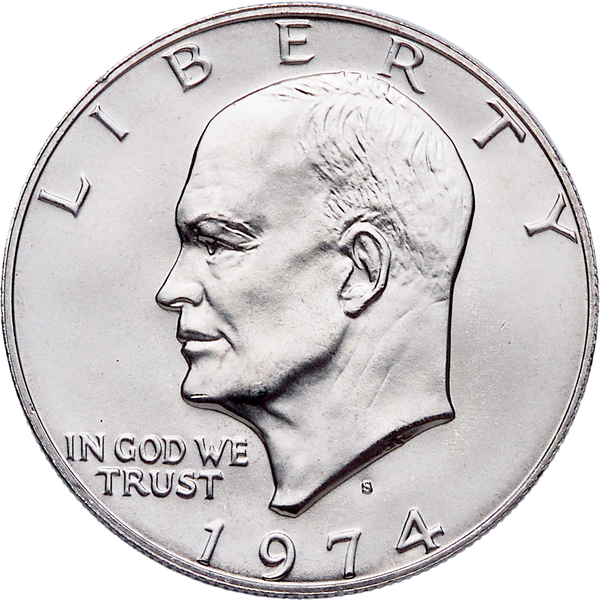 1974-S Eisenhower Dollar, Silver Clad MS60
