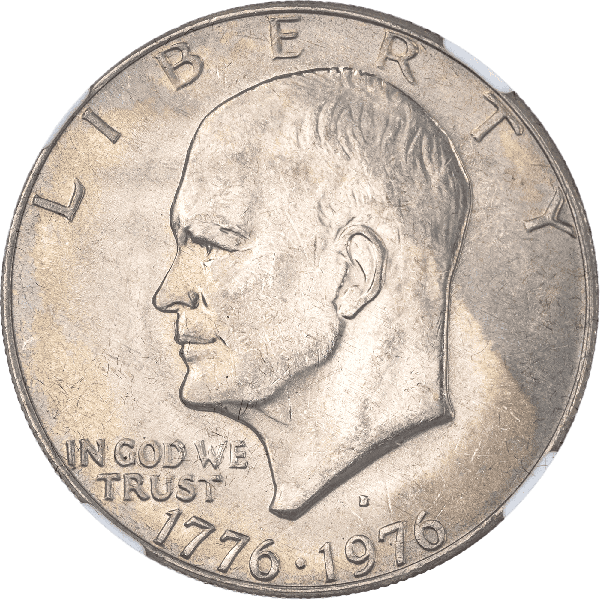 1976-D Eisenhower Dollar, Copper-Nickel Clad, Variety 1, Big Sky
