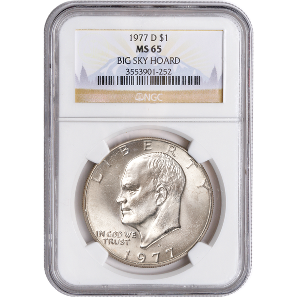 1977-D Eisenhower Dollar, Copper-Nickel Clad, Big Sky Hoard