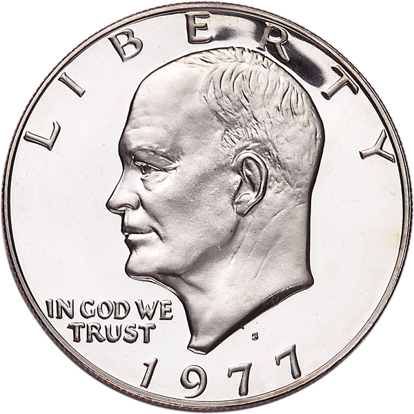1977-S Eisenhower Dollar, Copper-Nickel Clad, Proof