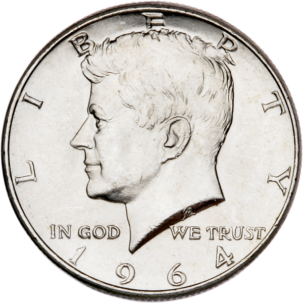 1964 90% Silver Kennedy Half Dollar