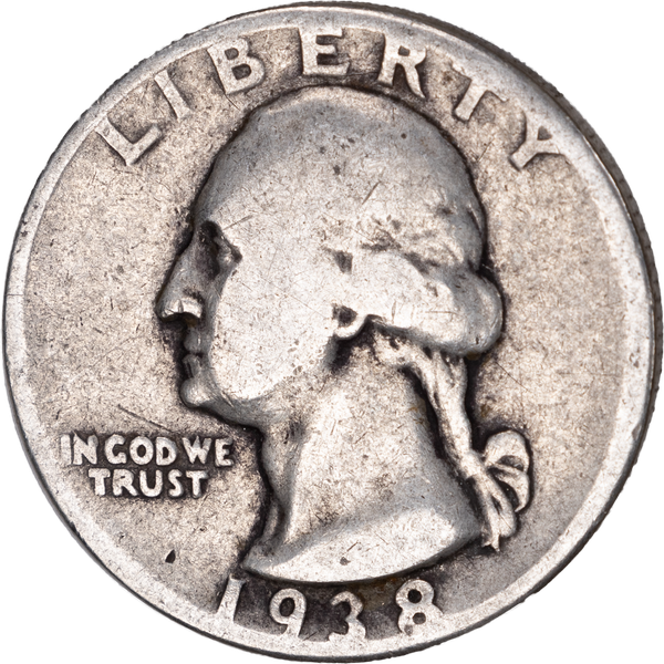 1938 Washington Silver Quarter G