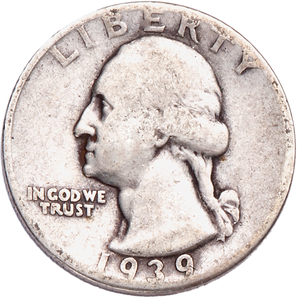 1939-D Washington Silver Quarter CIRC