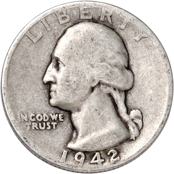 1942-S Washington Silver Quarter CIRC